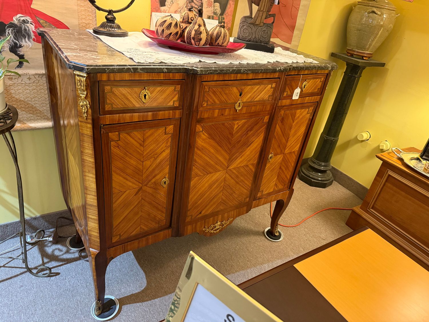 Louis XV MARBLE TOPCABINET