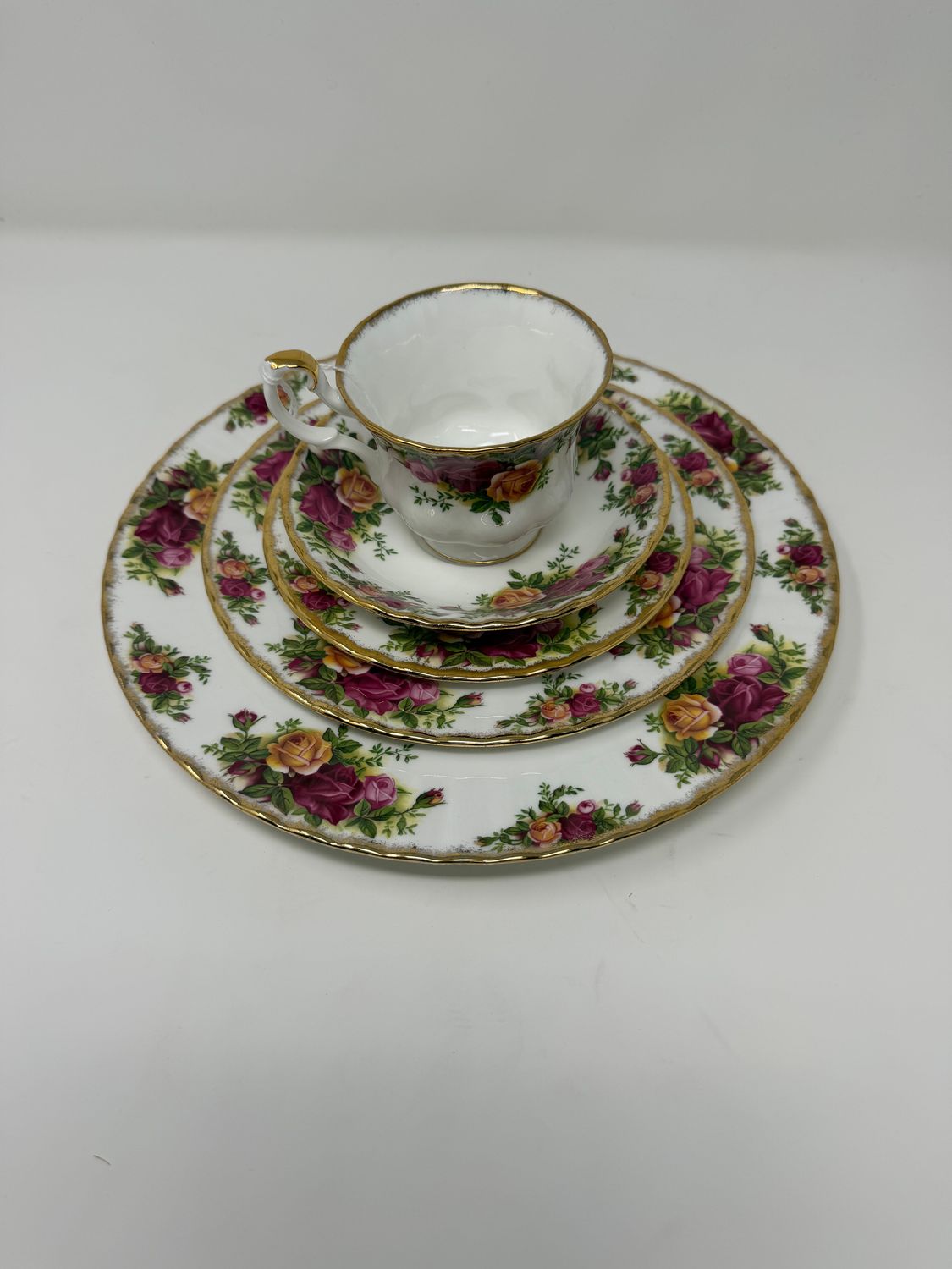 1960's Royal Albert Cottage Rose 5pc