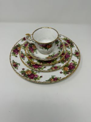 1960's Royal Albert Cottage Rose 5pc