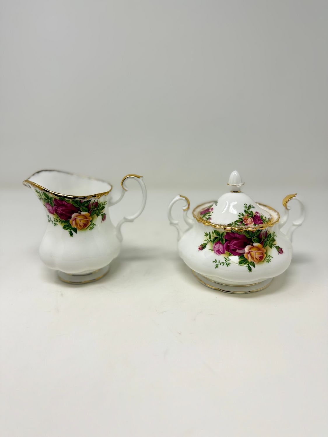 Royal Albert Old Country Rose Sugar&Crmr