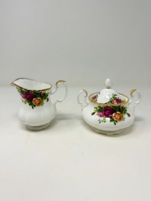 Royal Albert Old Country Rose Sugar&Crmr
