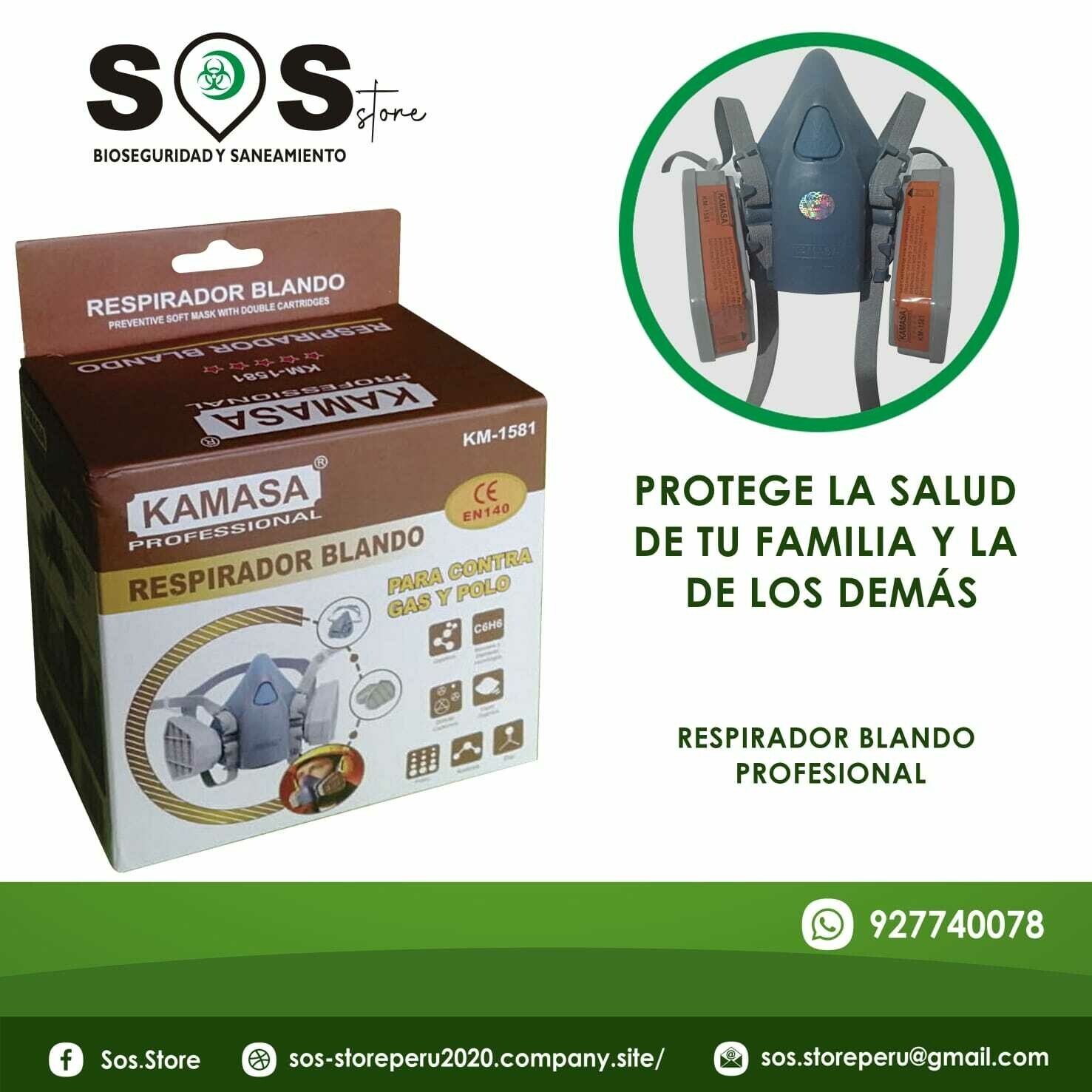 SAFE MASK - Respirador Blando Profesional KAMASA