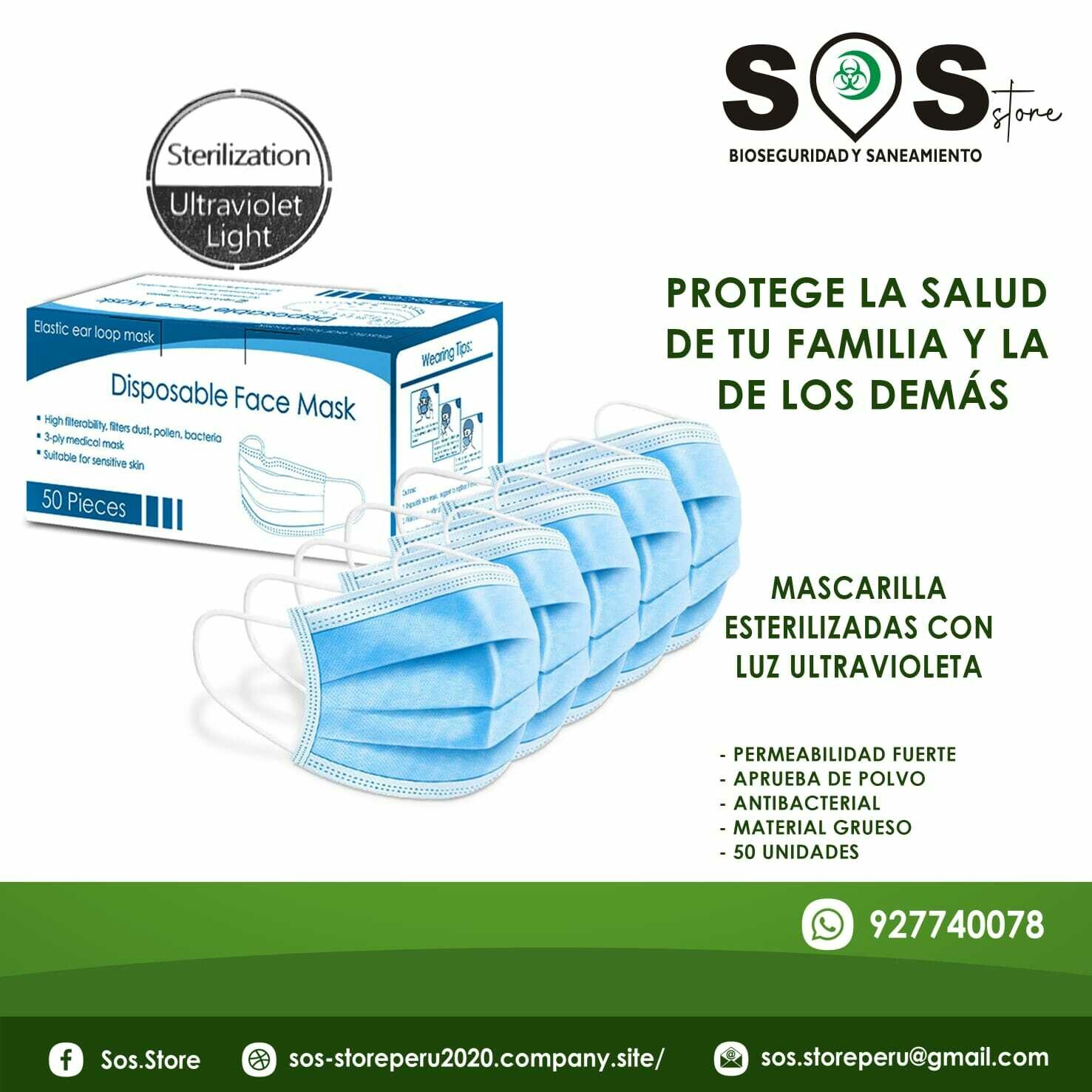 SAFE MASK - Mascarilla Quirúrgica C/ Filtro de 3 capas
