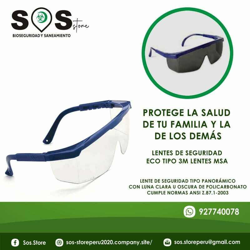 SAFETY PROTECTIVE GLASSES - Lentes de Seguridad Eco Tipo 3M