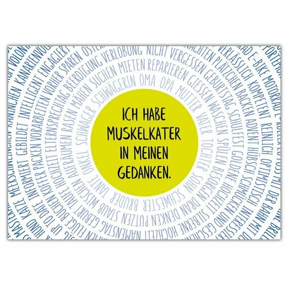 Postkarten „Muskelkater“
