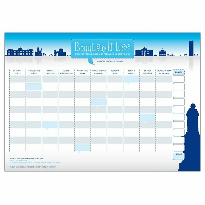 BonnLandFluss - Spiel für Freundinnen und Freunde der Stadt Bonn BonnLandFluss - Spiel für Freundinnen und Freunde der Stadt Bonn