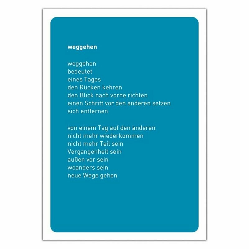 Postkarten „weggehen“