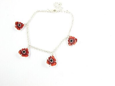 Red Poppy Bracelet