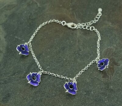 Purple Poppy Bracelet