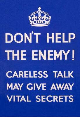 Don't Help The Enemy - Replica Vintage Poster