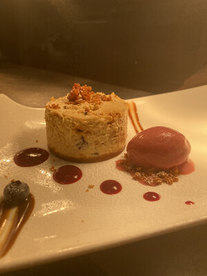 Baileys Cheesecake with Berry Compote