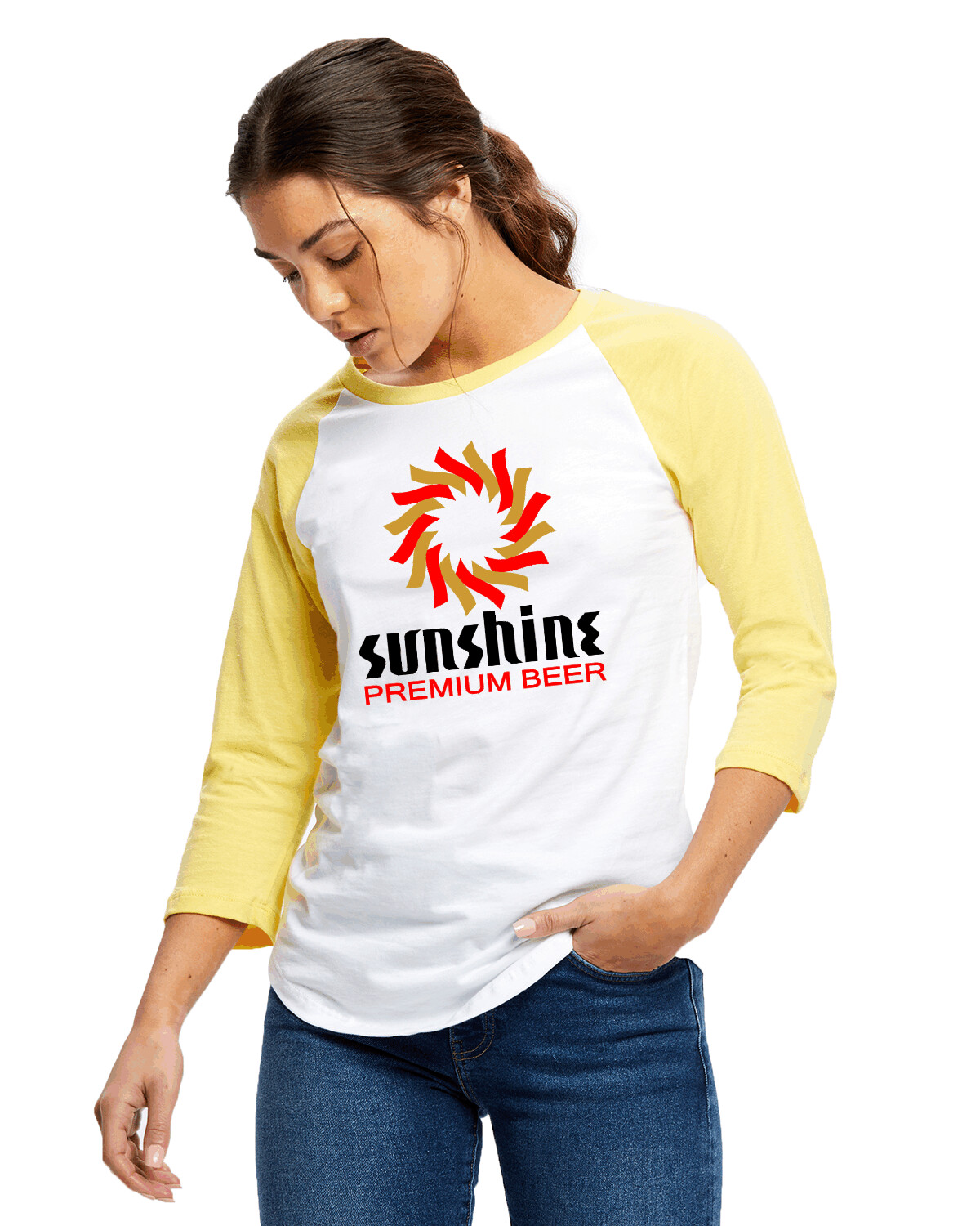 Sunshine - Yellow Raglan Softball Jersey