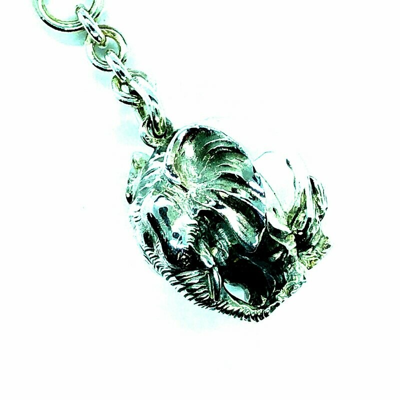 Massiver Schlüsselanhänger (Elefant) aus 925/000 Sterlingsilber, Gesamtgewicht 29,66g, Hochwertiger Verschluß, damit Sie lange Freude daran haben.