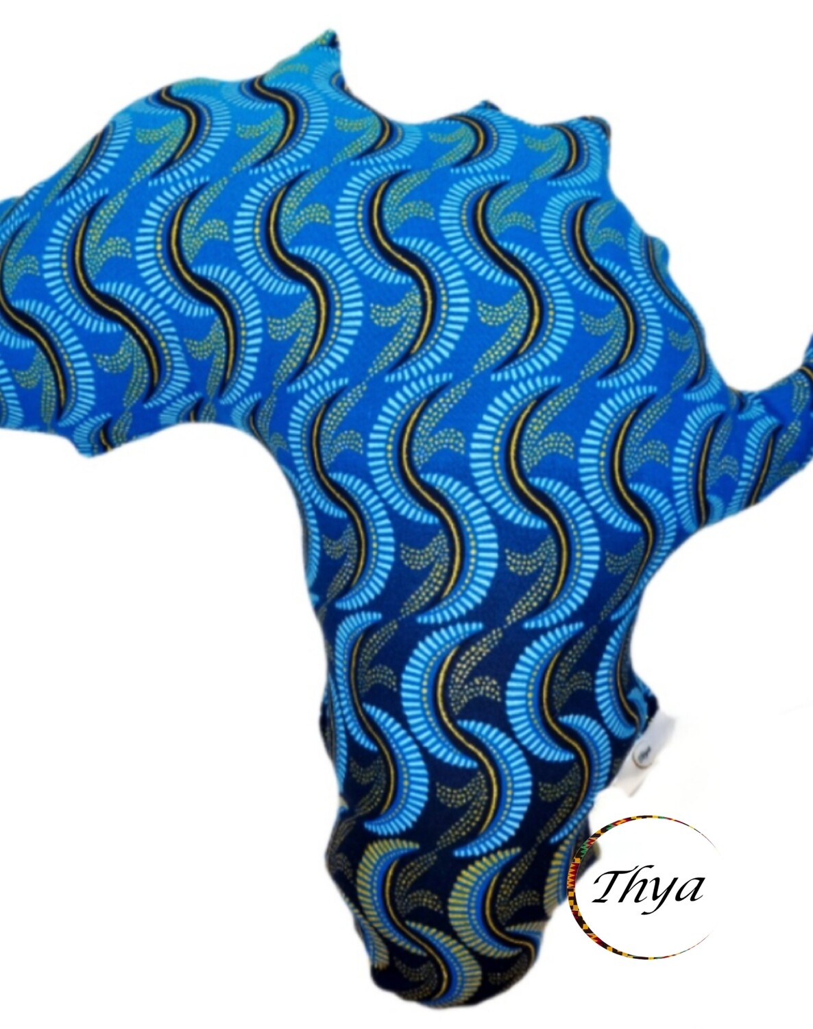 Coussin Africa Thya, Coloris: Bleu brillant
