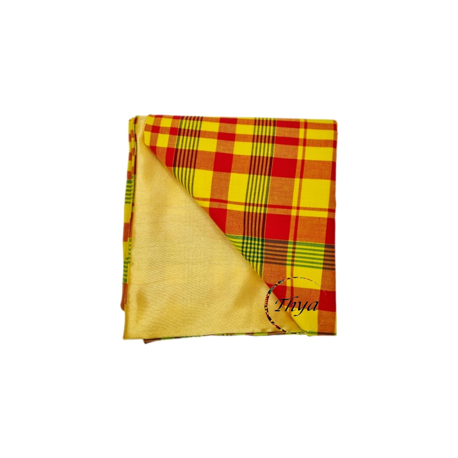 Foulard doublé Madras / Satin Thya