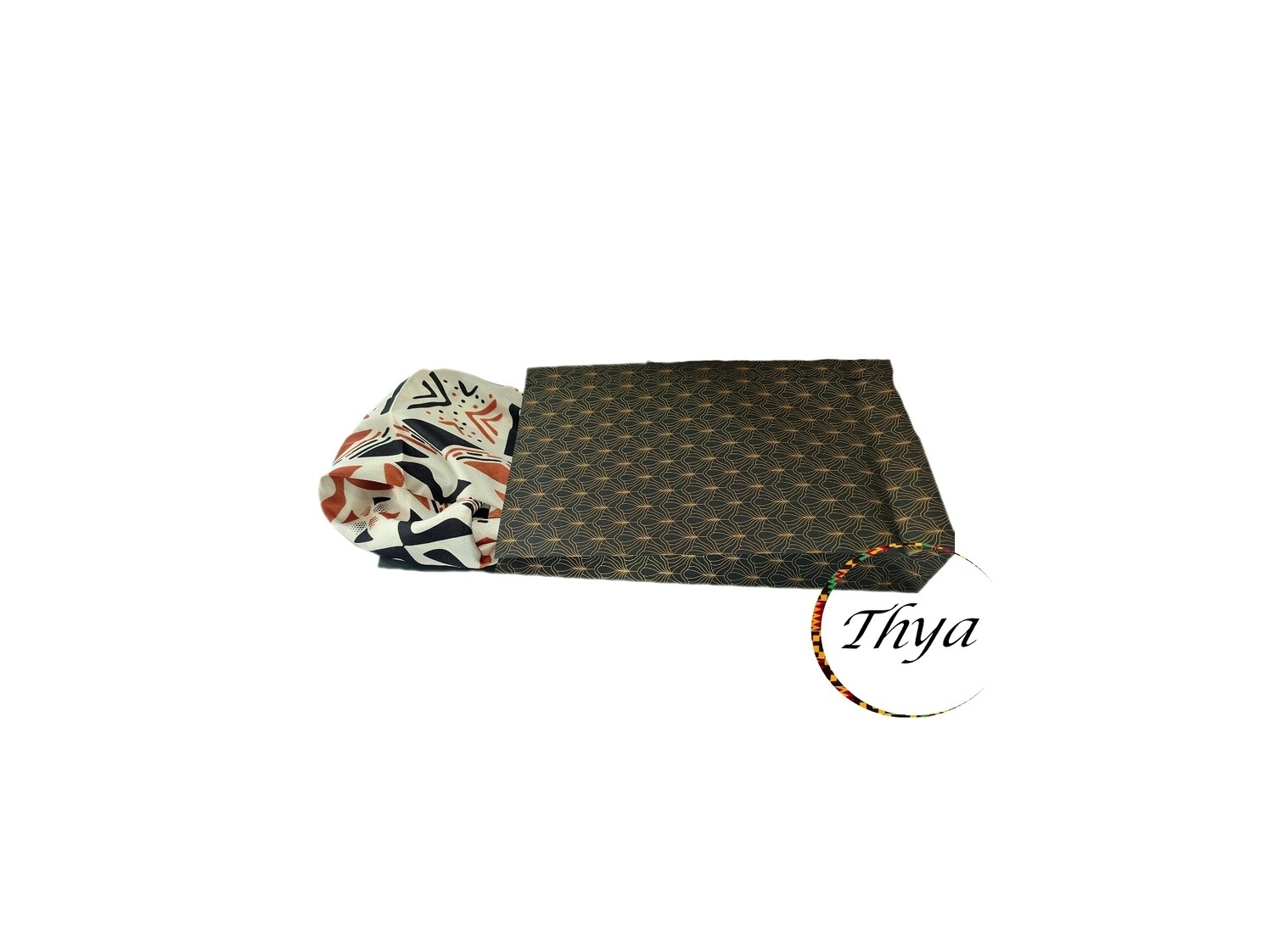 Foulard double satin Haïti Thya, Souhaitez vous un paquet cadeau ?: Oui, la pochette noire