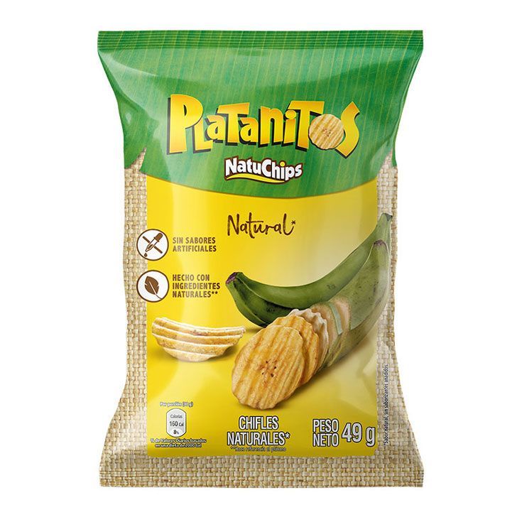 Platanitos Natuchips sabor natural 45gr