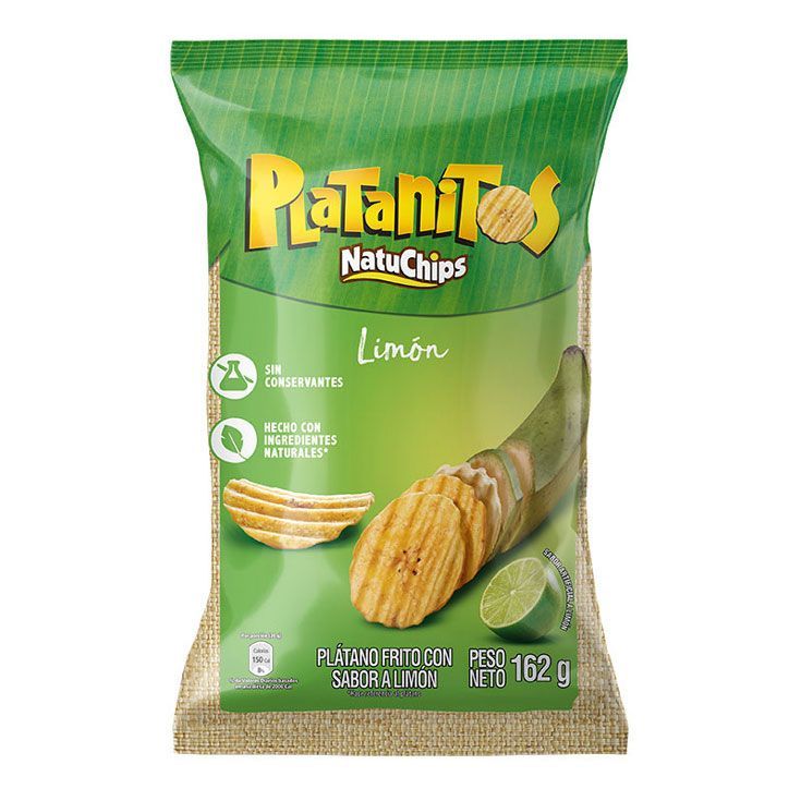 Platanitos Natuchips sabor limón 45gr
