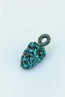 Nug Pendant (Turquoise & Black) by Tammy Baller