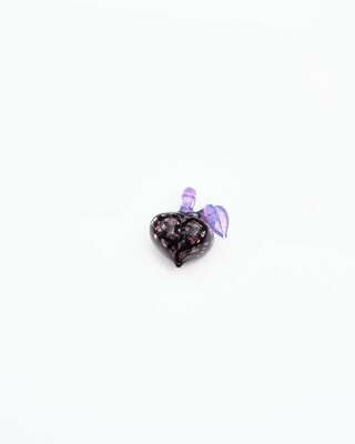 (18C) Purple Reticello Peach w/ Pink Stem Pendant by Gnarla Carla