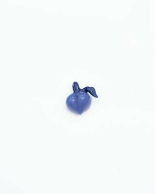 (27C) Indigo Peach w/ Dark Blue Stem Pendant by Gnarla Carla