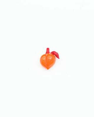 (5C) Orange Peach w/ Red Stem Pendant by Gnarla Carla