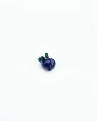 (29C) Dark Blue Peach w/ Turquoise Stem Pendant by Gnarla Carla