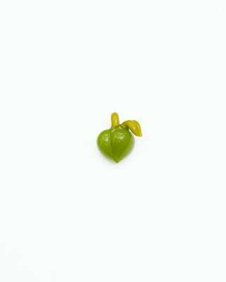 (4C) Green Peach w/ Yellow/Green Stem Pendant by Gnarla Carla