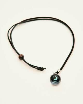 Small Black Moon Pendant by ColorWorks