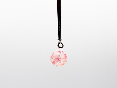 Medium White Cherry Blossom Pendant by ColorWorks