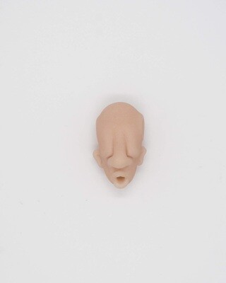 Tan Frosted Neolithic Head Pendant by Gomez Glass