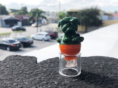 Miami Orange/Green Bullie Spinner Carb Cap by Swanny 