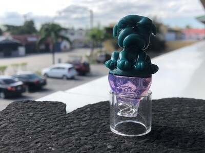 Aqua/Purple Bullie Spinner Carb Cap by Swanny