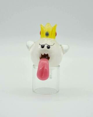 King Boo UV Reactive Spinner Carb Cap by Saiyan Glass