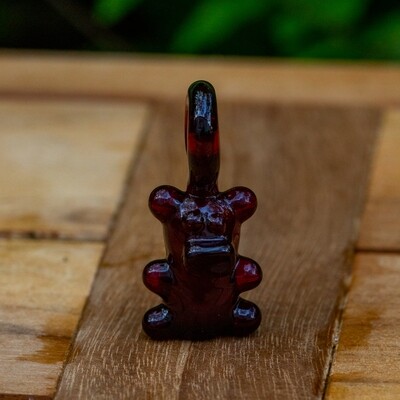 Red Elvis Heady Bear Pendant by Alexander the Great