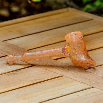 Lava Fully Worked Hammer Dry Pipe (with milli) by Snoopy Glass
