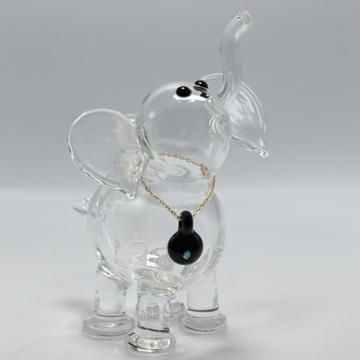 Large Clear Elephant Rig by Flame Princess Glass