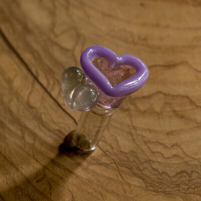 Purple 10mm Male Heart Slide by Sakibomb
