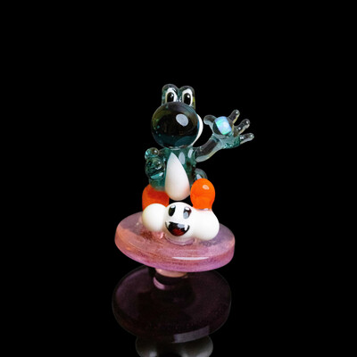Nemo Yoshi w/ Pink Lollipop Base Slurper Set By Sacs Glass