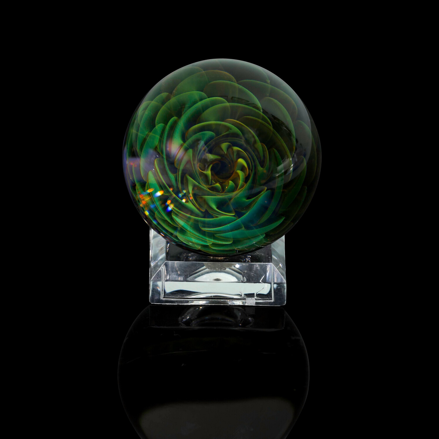 Glass Marble Switch Flower (Fume) by Akihiro Glass