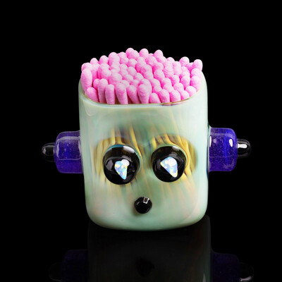 Robot Q-Tip Jar by Torchress