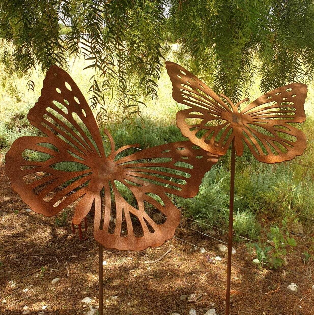 Butterfly 3D Garden Stake - 2mm Mild Steel