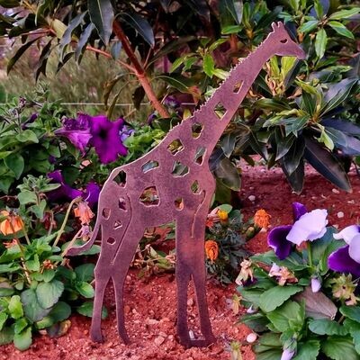 Giraffe Garden Stake, 2mm Mild Steel