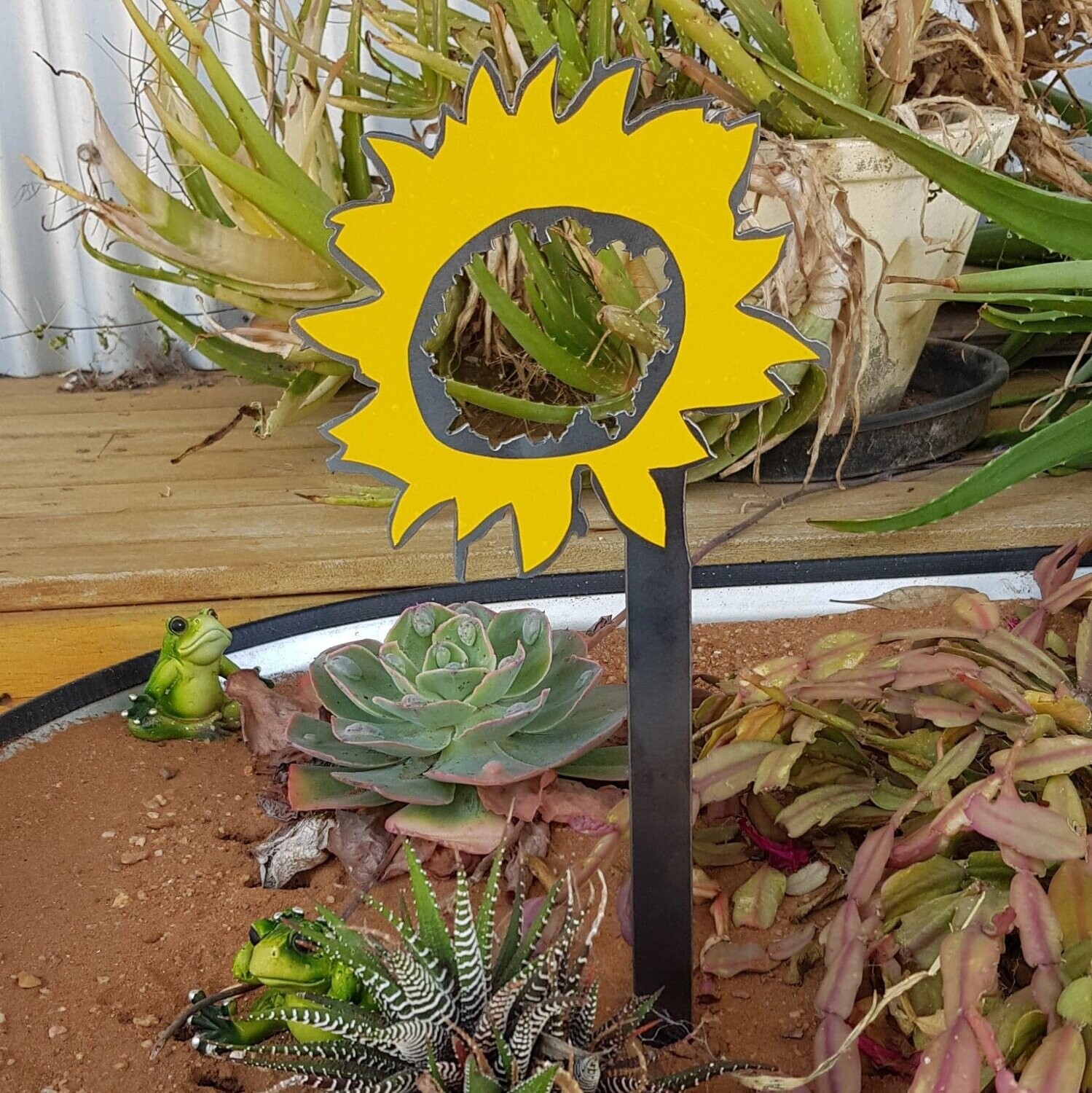 Sunflower Garden Stake , 2mm Mild Steel