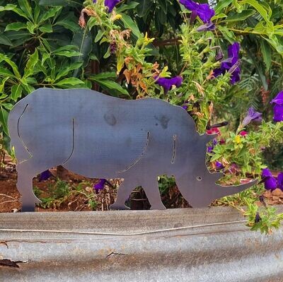 Rhinoceros Garden Stake, 2mm Mild Steel