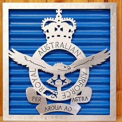 Small Royal Australian Airforce Badge with mini orb backing