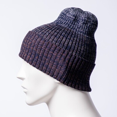 Heavy Ribbed Skull in Gradient Melange Cotton (Full length)
