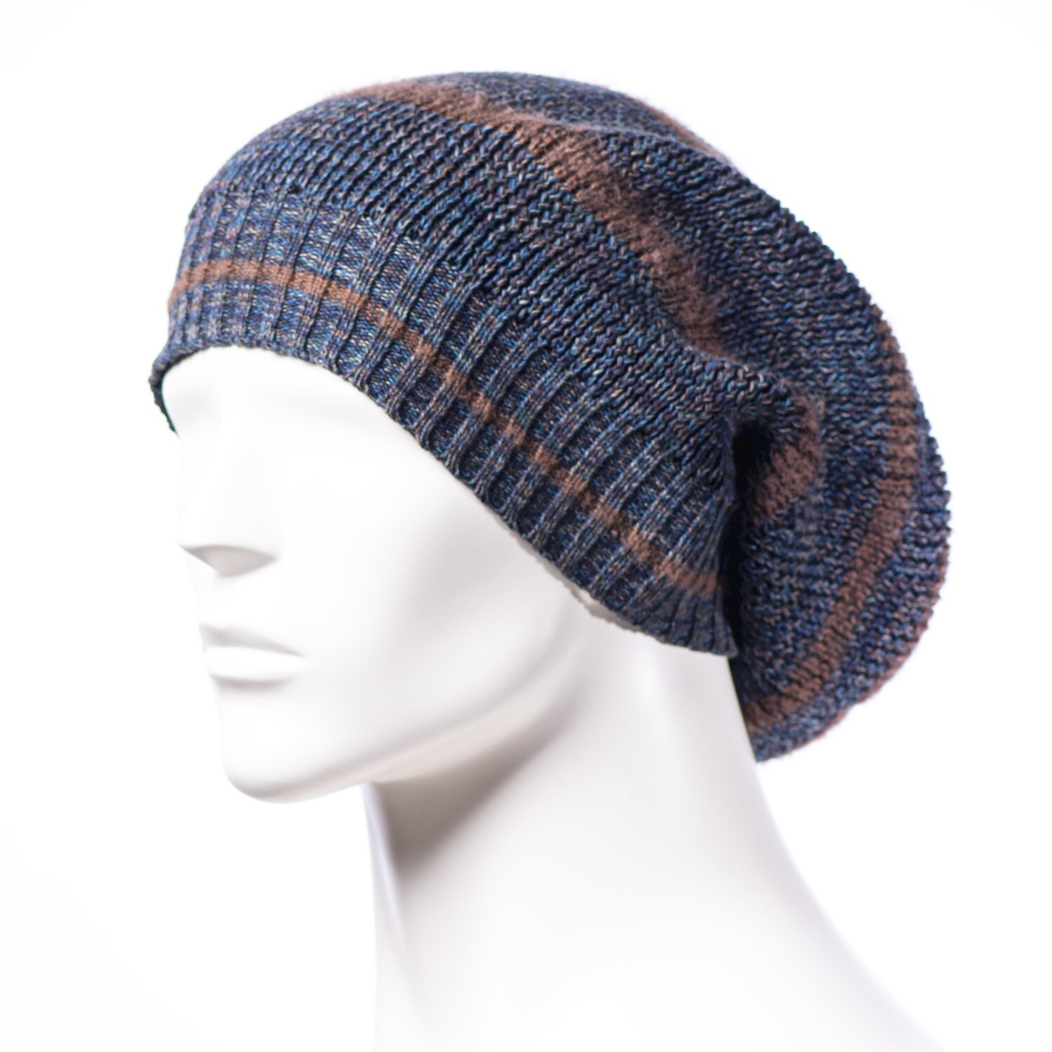 Melange Puff Crown Skull Blended and Striped with Mohair