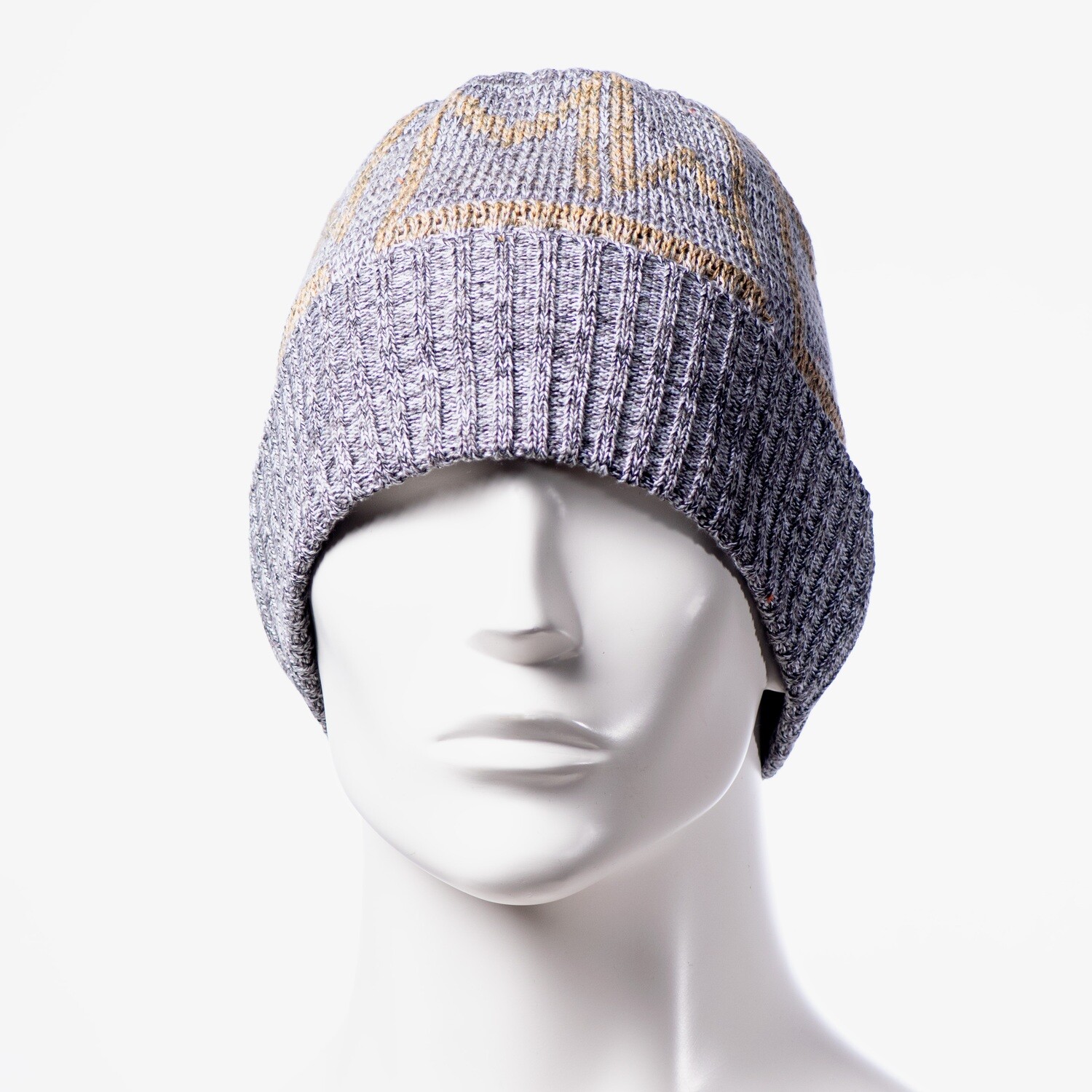 Heavy Ribbed Skull with Logo Dome in Melange Cotton
