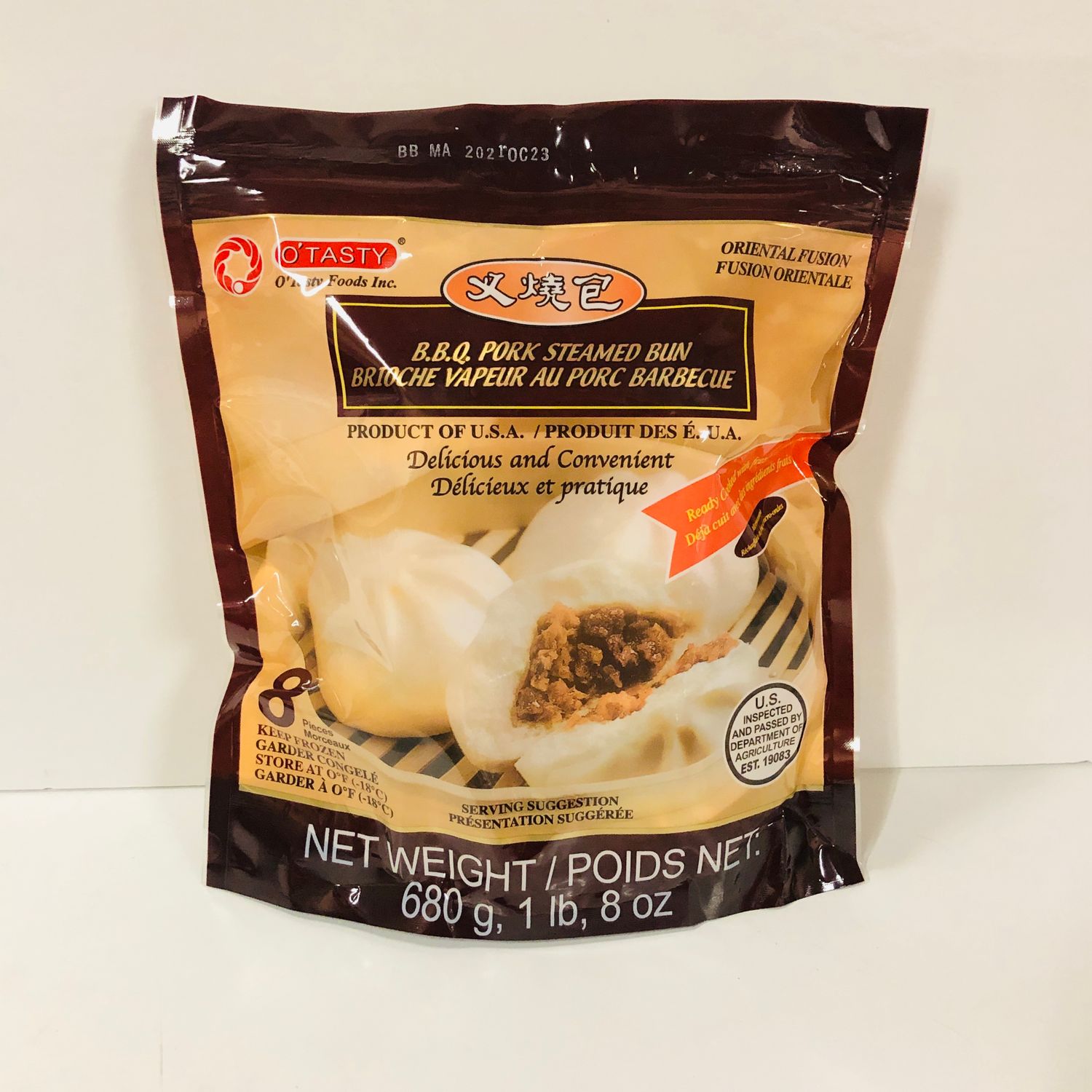 O&#39;Tasty Steamed Buns BBQ Pork 8 pack